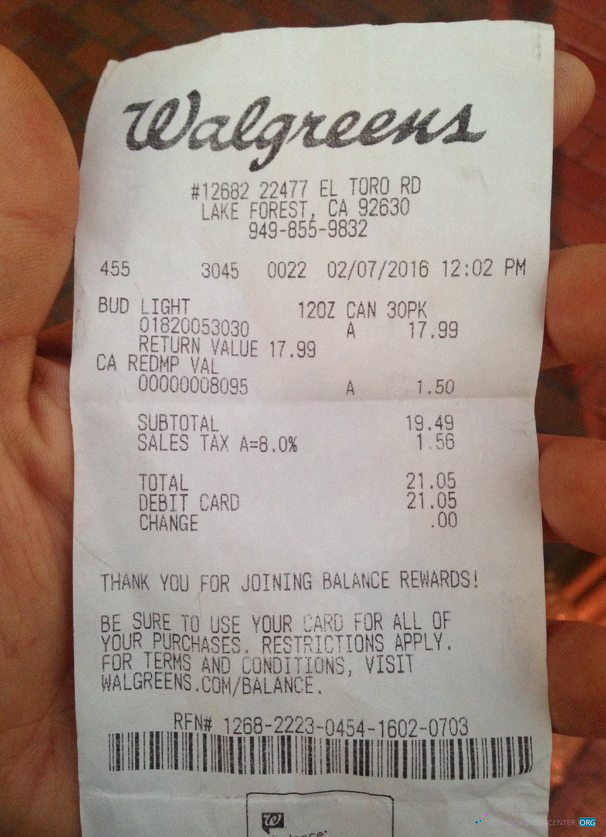 Download Walgreens pharmacy payment check Photoshop template